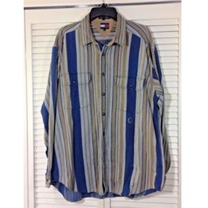 Tommy Hilfiger Mens XL w/ Crest Striped Shirt